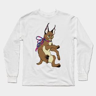 Bisexual Pride Caracal (Bi Floppa) Long Sleeve T-Shirt